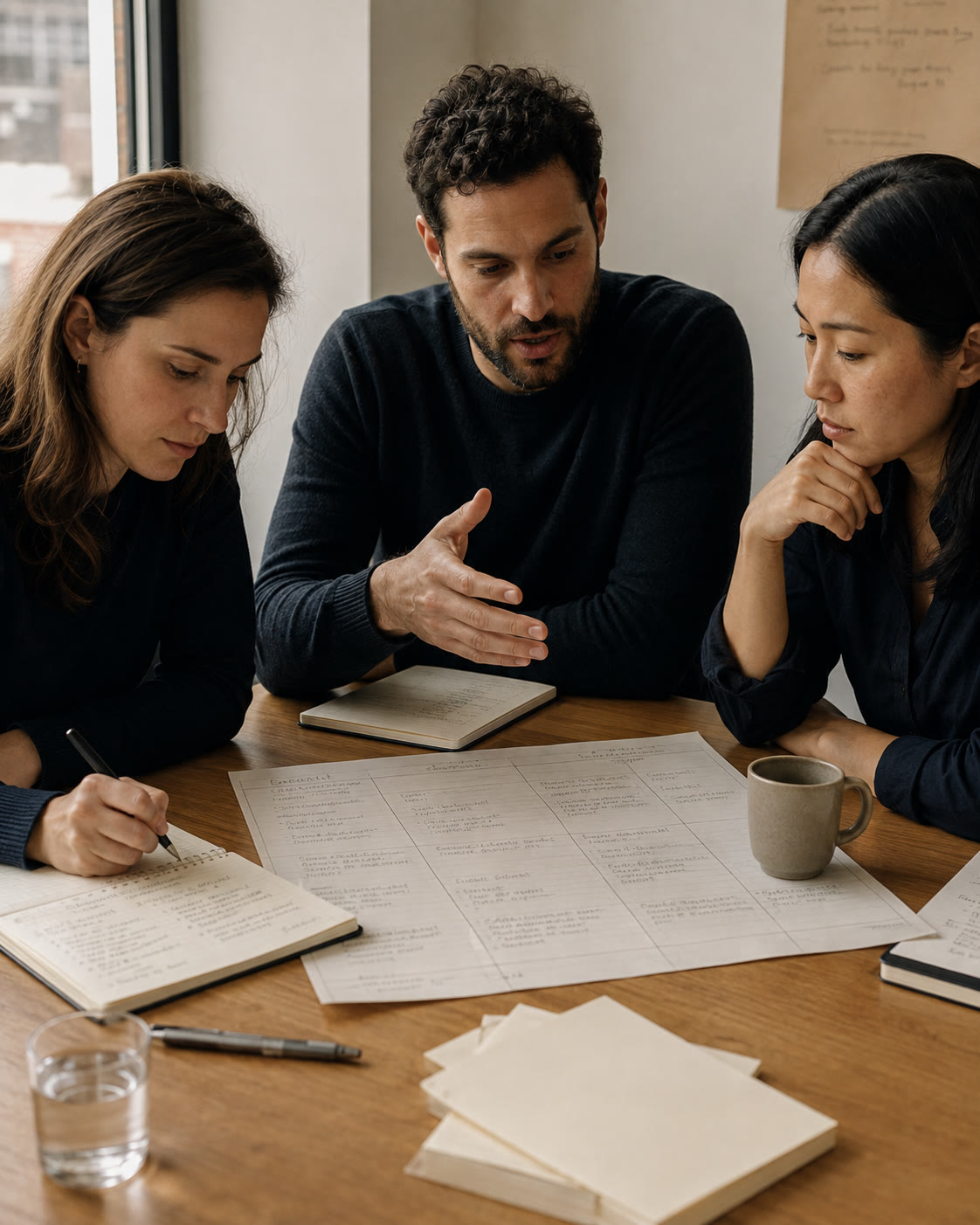 engagement kickoff, paper on the table
